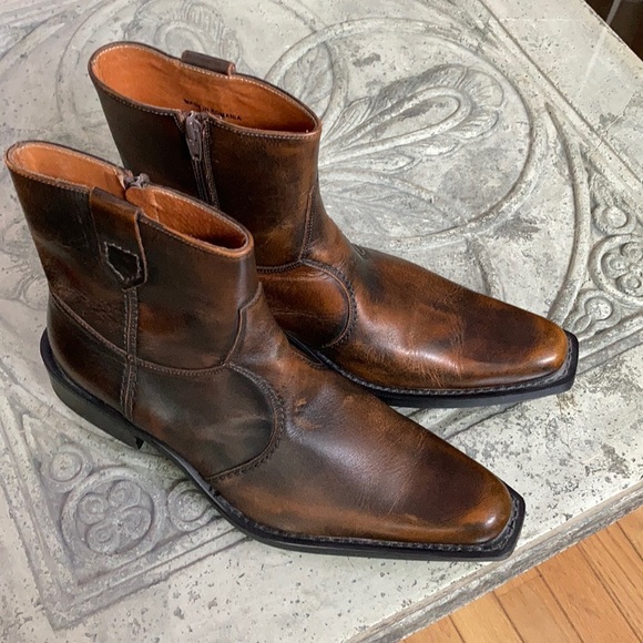 New men’s vintage leather Pegabo cowboy boots